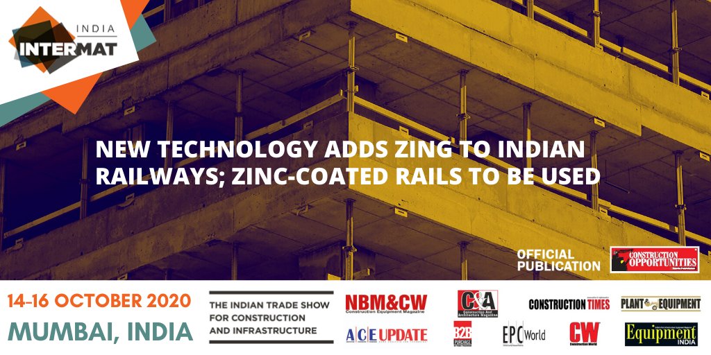 INTERMATIndia's tweet photo. "According to a source close to the development, the railway requirement will be about 1,000 track kilometre or approximately 120,000 tonnes of zinc every year"

Source: https://t.co/ROlWnmBXop

#Technology #Railways #IndianRailway #ConstructionIndustry #Innovation #Railtracks https://t.co/L1zeapXl5r