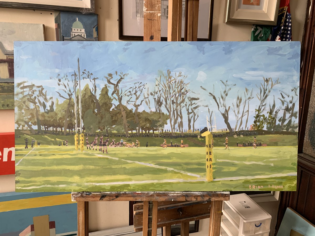 All the very best to our 1st XV in the Schools' Cup Semi-Final against RS Armagh this afternoon.  KO at Kingspan is 2:30pm.

This terrific painting by <a href="/brianjohnspencr/">Brian John Spencer</a> (RBAI 1999-06) captures a moment on their journey, during the 47-12 victory over BRA