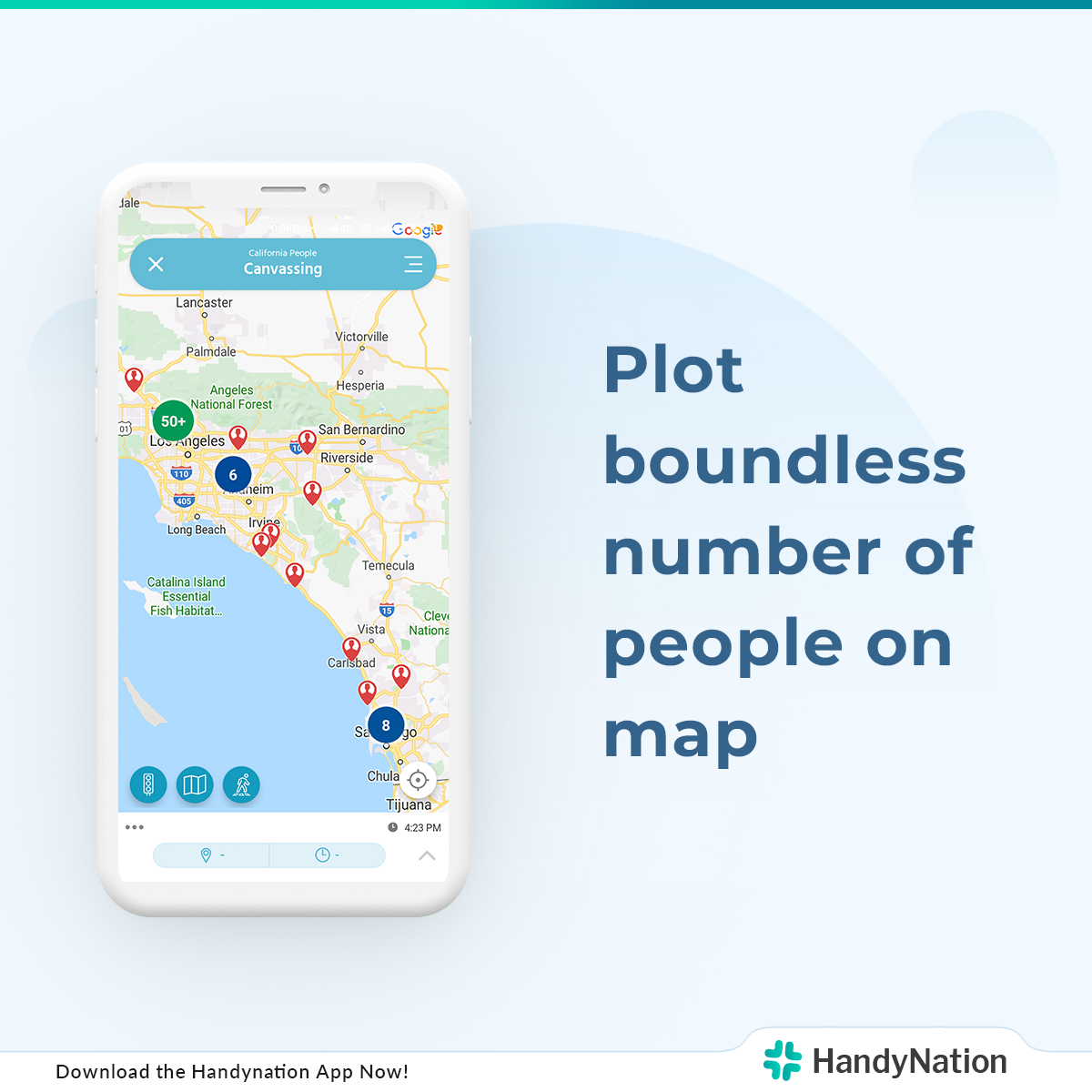 handynationapp's tweet photo. Plot unlimited number of persons on map using our #canvassingapp for your #NationBuilder site. https://t.co/6PPrg4Pb34