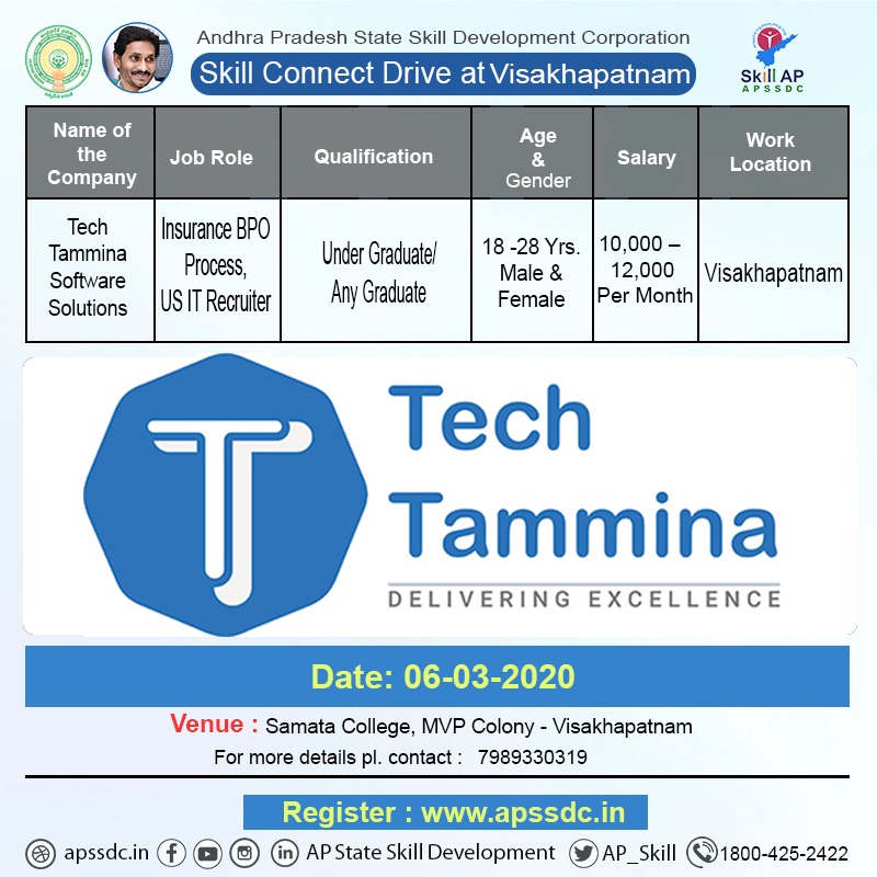AP_Skill's tweet photo. @AP_Skill Skill Connect Drive at @vizaggoap
For registration visit: https://t.co/6Wg2wJvIMQ
Date: 06-03-2020
#APbestinskilldevelopment
#SkillHacks
#skillAP
#skillindia https://t.co/vdybug2Ki7