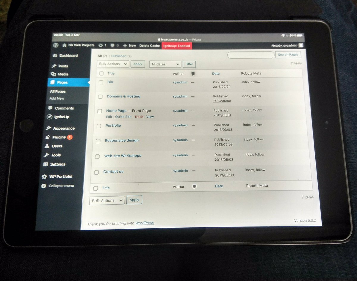 TWCreativesCov's tweet photo. Thought I’d fit in a bit more work on the new website while sat on the sofa with a coffee - who said iPads are for consuming content, not creating it? 😁 #sofacoding https://t.co/ajLE5iuPxf