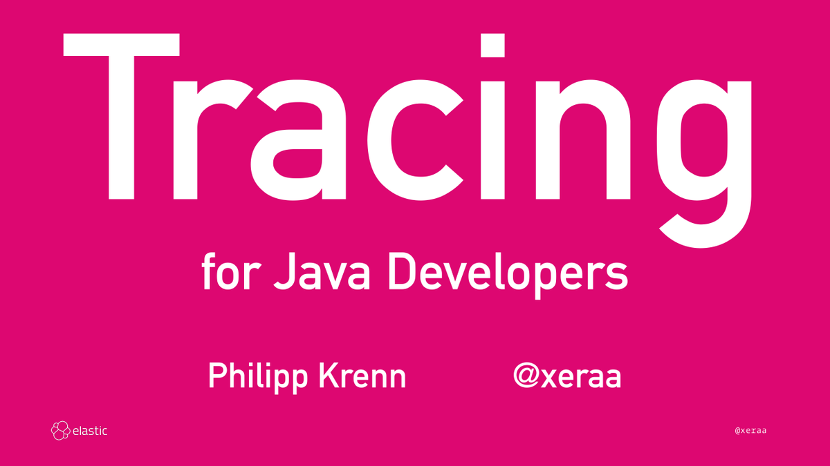Slides from yesterday' Java Vienna meetup on "Tracing for Java Developers": xeraa.net/talks/tracing-…
