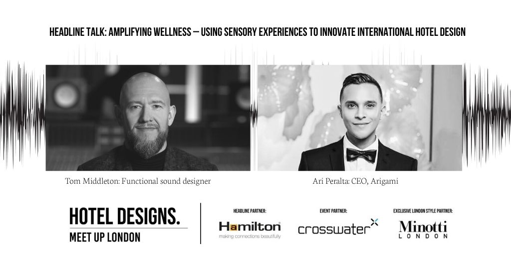 HotelDesigns's tweet photo. 📣 HEADLINE SPEAKERS at #MEETUPLondon: Functional sound designer @DjTomMiddleton + CEO of Origami, Ari Peralta.
Talk: Amplifying wellness – using sensory experiences to innovate international hotel design
📅 May 13 | 📍Minotti London | Link below 👇
https://t.co/alzpHUlbBf https://t.co/n4FY7EjSWk
