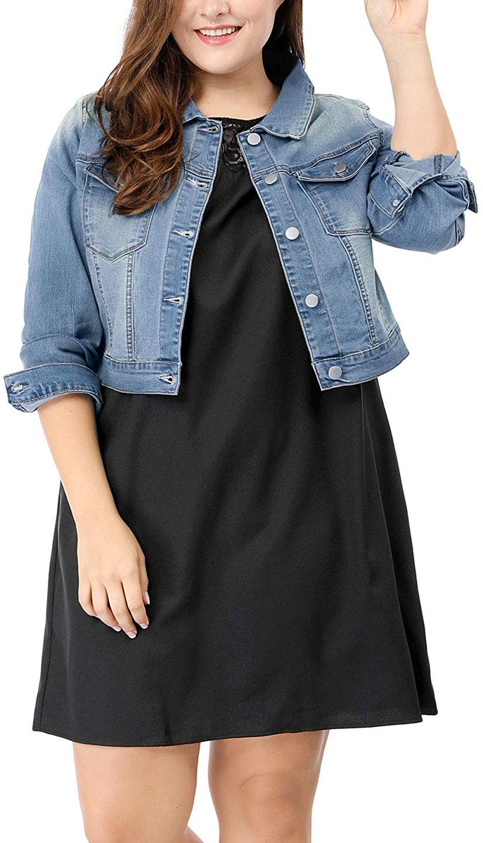 amazon cropped denim jacket