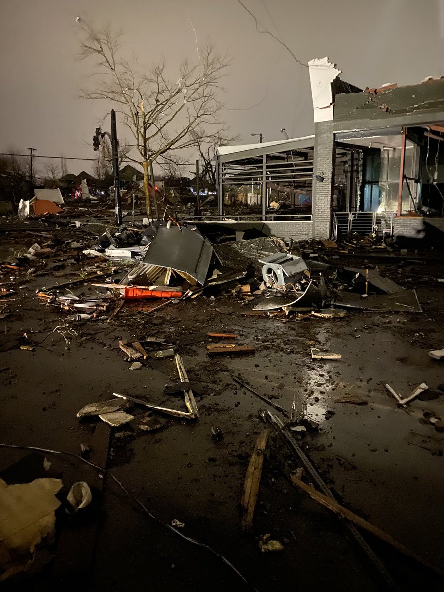 More pictures from tonight’s tornado in East Nashville @andrewmcohen