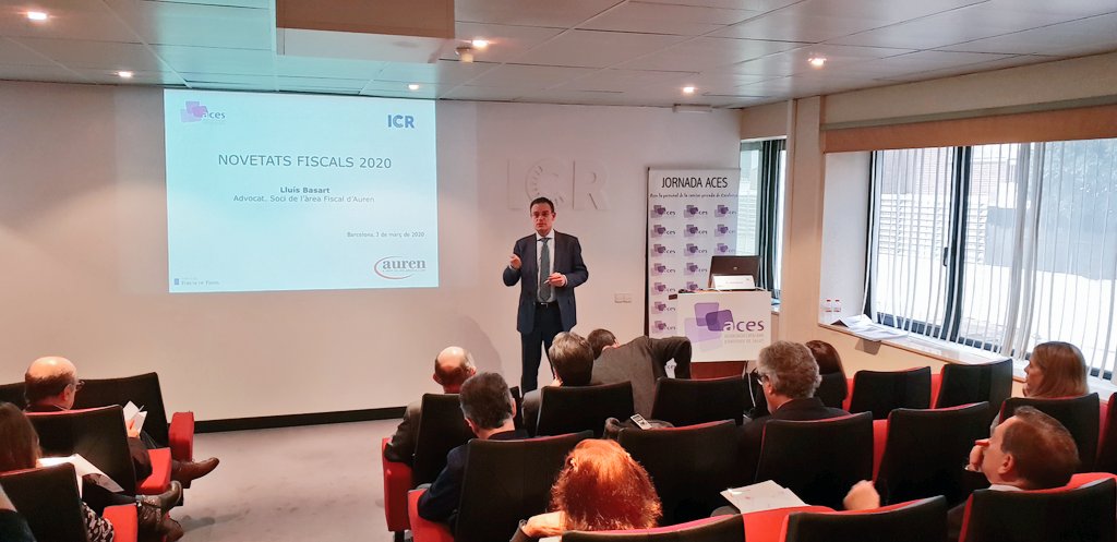 ACEScat's tweet photo. 📌 Iniciem la sessió de Novetats fiscals 2020 💰📊Estàs preparat per fer front a més pressió #fiscal, menys #deduccions i noves #taxes?
👉 Presentació de la mà Sr. Lluís #Basart, advocat i soci de l’àrea fiscal d’Auren @Auren_Spain https://t.co/njFvMIH2Q4