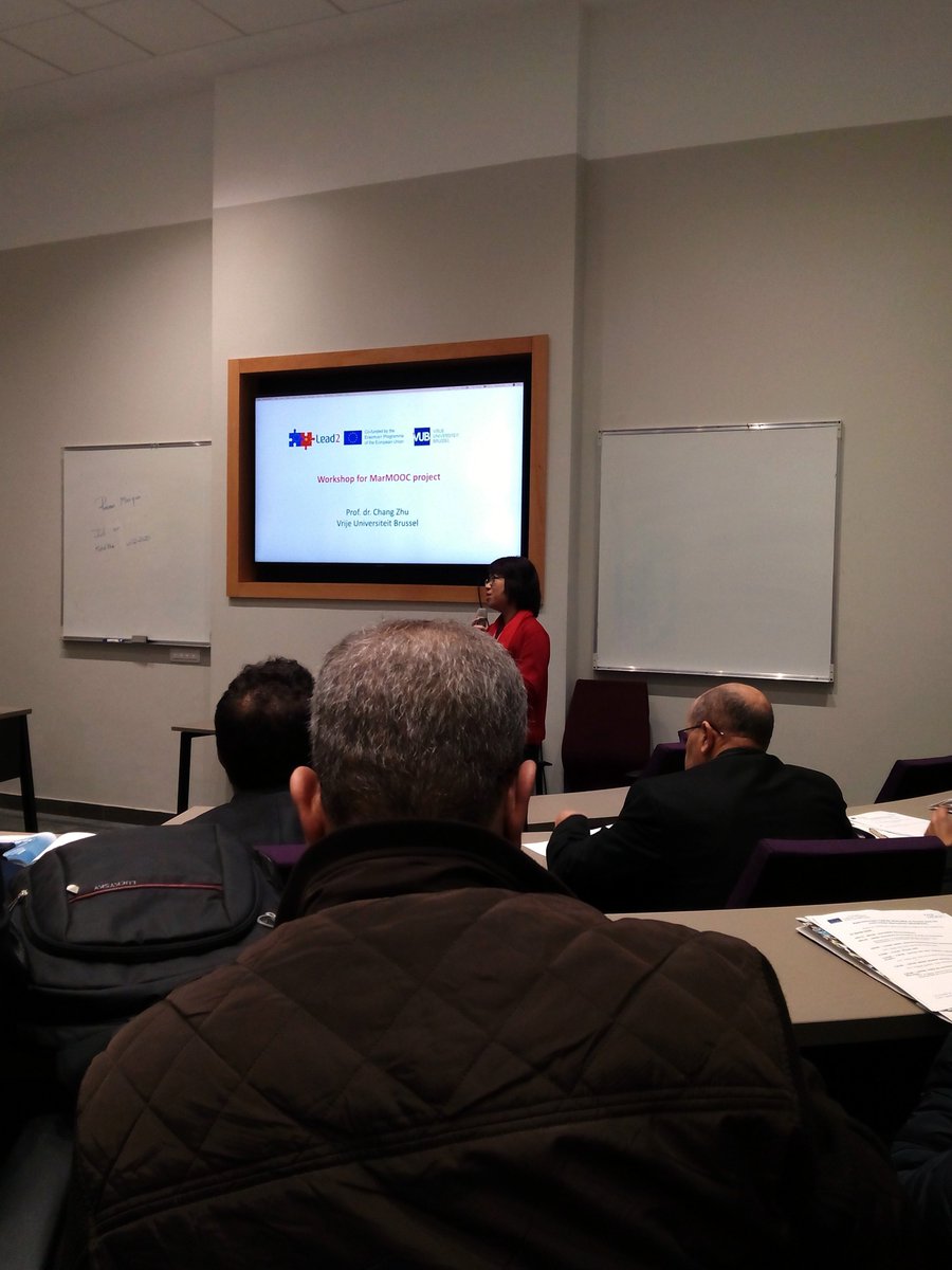 Mar_MOOC's tweet photo. Prof. Chang ZHU from Vrije Universiteit Brussels shared survey and data analysis experiences from other European MOOC projects @Mar_MOOC  @EUErasmusPlus https://t.co/jIvwWG8RyN