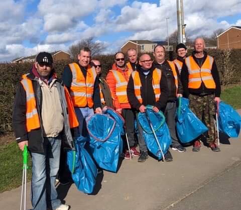 FerryhillLadder's tweet photo. Our National Lottery Community funded Happy Mondays Men's Group enjoyed a day's volunteering yesterday litter picking around the Castles Estate in Ferryhill. Well done lads....some lovely compliments from local residents. #ferryhill @TNLComFund https://t.co/jYX2FWUjXe