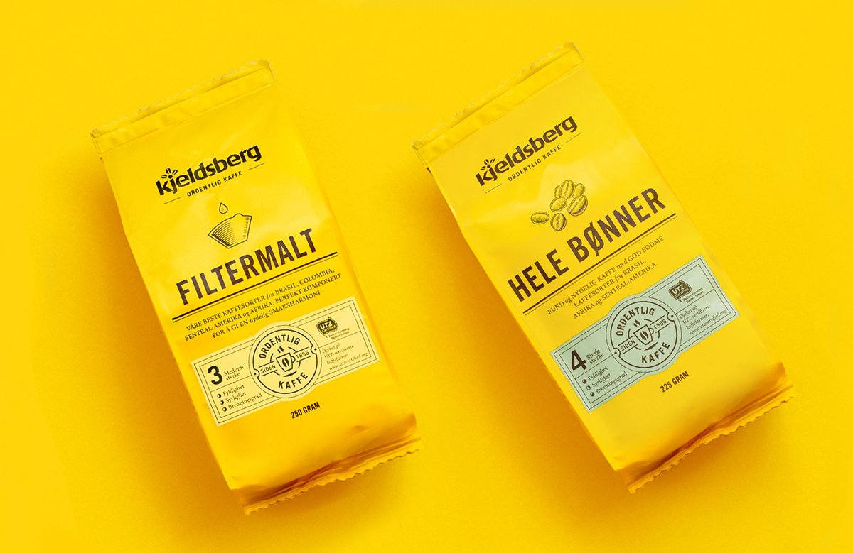 Vizeversa's tweet photo. Esta marca noruega de café se ha reconocido siempre por su carácter tradicional. Ahora la marca arriesga tratando de generar impacto con una identidad visual sencilla que hace del amarillo la elección perfecta para sus clientes. 👏👏👏 #vizeversa #coffee #norway #identity #brand https://t.co/FzcbWySA2k