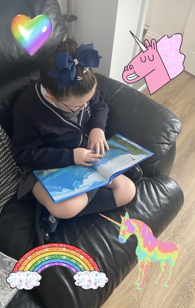 lis_armstrong's tweet photo. @FPS_2_OwlBabies Lyla reading her book...day dreaming of all things magical! When you read a book you can be anyone or anything, just let your imagination take over 🌈🦄 https://t.co/Vip3bN0ULk