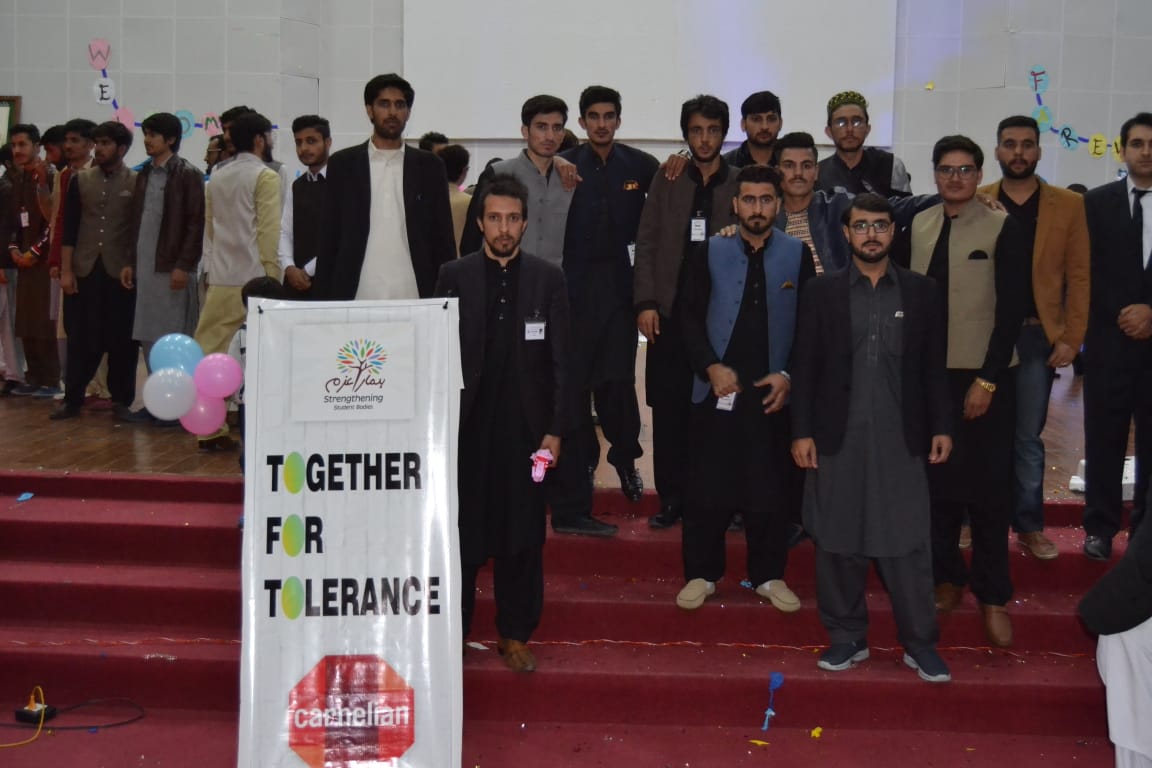 TFTolerance's tweet photo. TFT Team Swat from Jahanzaib College, Swat, arranged a successful event around the theme of peace, tolerance, and acceptance in which speeches and dramas were performed by the students.

#HumaraAzm
#Srengthening_Student_Bodies
#TogetherForTolerance
#TeamSwat https://t.co/3K3KwJeOS3