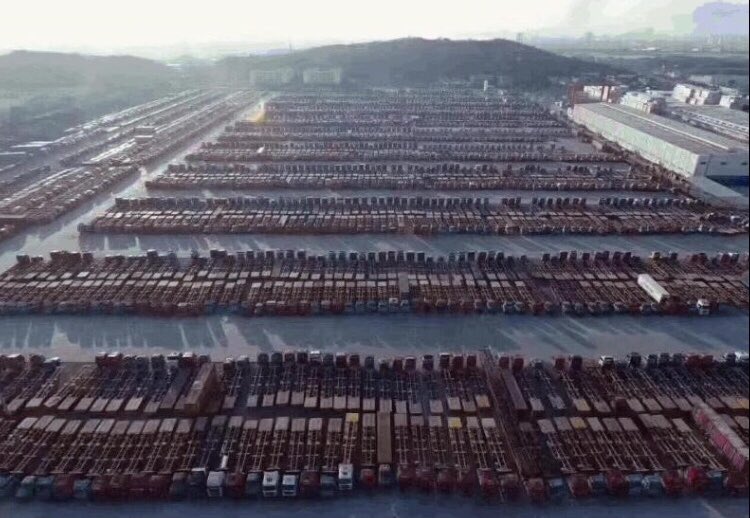 Not my pic but that’s a fair few container trucks parked up in Shanghai
