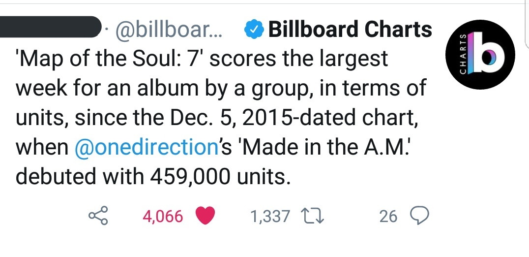 Both biggest debut week sales (by a group and solo) that were mentioned regarding bts' album release, are harrys or an album harry is part of (1D). 1D has the biggest debut by a group in the past years and Harry has the biggest debut week since he dropped Fine Line.