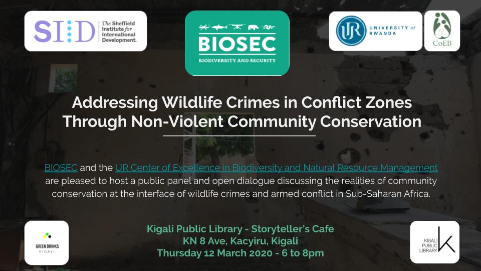 Join us for this <a href="/biosec/">BioSec</a> @CoErwanda <a href="/SIIDgroup/">SIID</a> <a href="/GreenDrinksKGL/">Green Drinks Kigali</a> panel event at the <a href="/KigaliLibrary/">Kigali Public Library</a> Storyteller's Cafe on 12 March from 6-8pm. Food and drinks available for purchase at <a href="/ShokolaCafe/">Shokola Cafe</a>. We will try to livestream, so stay tuned! #BIOSECKigali #Wildlifeday