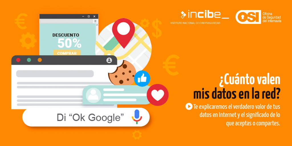 Visita la última campaña de #OSIconcienciación en <a href="/osiseguridad/">Oficina de Seguridad del Internauta</a> y conoce el valor de tus datos en #Internet y el significado de lo que aceptas o compartes.

👉 Accede en osi.es/es/cuanto-vale…