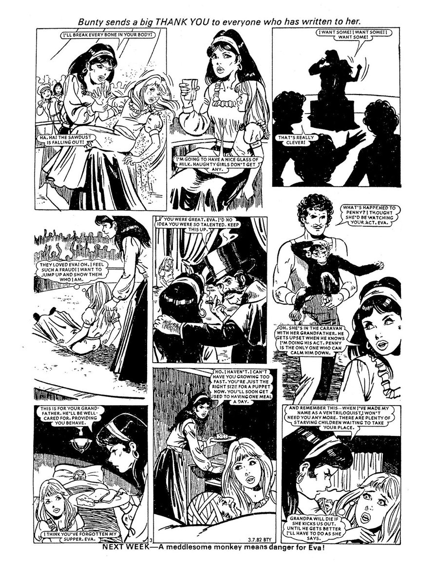  #40yearsofcomics #1981 After Ken drew the first episode of Penny Farthing for  #Bunty comic, I pencilled the next 12 episodes which he inked. Published by  @DC_Thomson