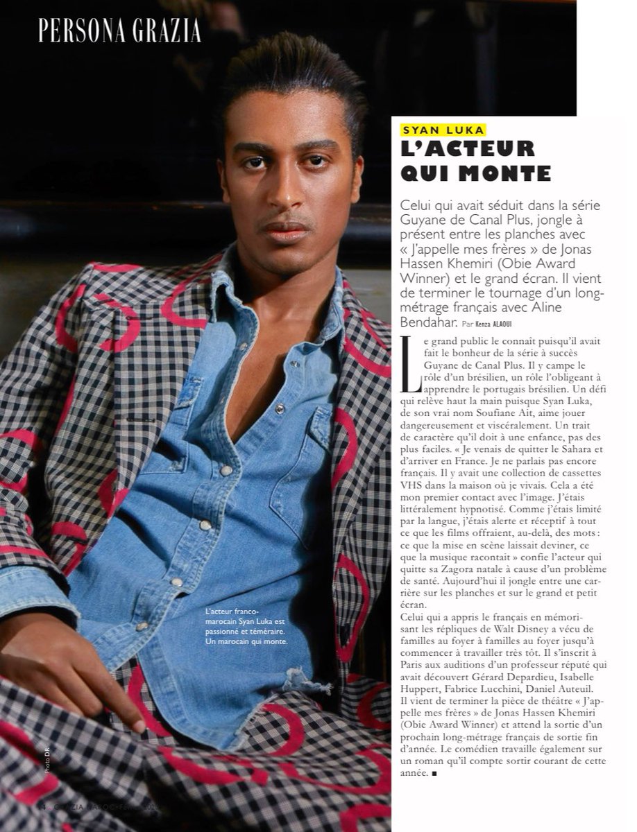 SyanLuka's tweet photo. Honored, humbled to be the « persona 
@grazia_fr » of the month. https://t.co/7dSRV1PRVm