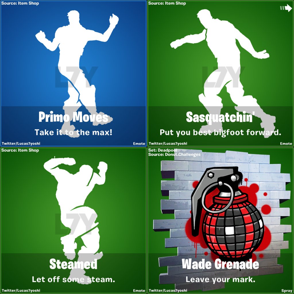 FortniteInfoES9's tweet photo. Todas las mochilas/picos/ala deltas/gestos filtrados en esta actualización.

#Fortnite
Via: @Lucas7yoshi https://t.co/9FsJvUH6nm