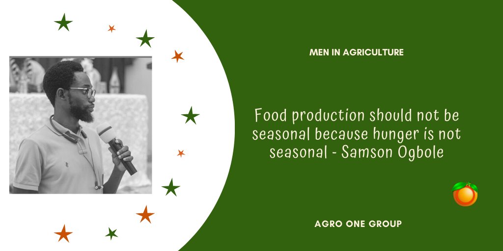 Agro1Media's tweet photo. Today on #AgricQuotes

According to @Samsonprolific , "Food production should not be seasonal because hunger is not seasonal".

#MenInAgric #agriculture #Quotes #TuesdayThoughts #TuesdayMorning https://t.co/KtX627DZ5h