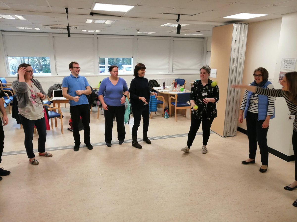 viccathie's tweet photo. Day 2 Simulation Faculty Debrief course has kicked off with the cognitive icebreaker and left many of us struggling to juggle!
#Simulation #trainthetrainers
@PHTSimulation @LisaToft @emmawsimulation @QAHospitalNews https://t.co/Gg86ILXSmx