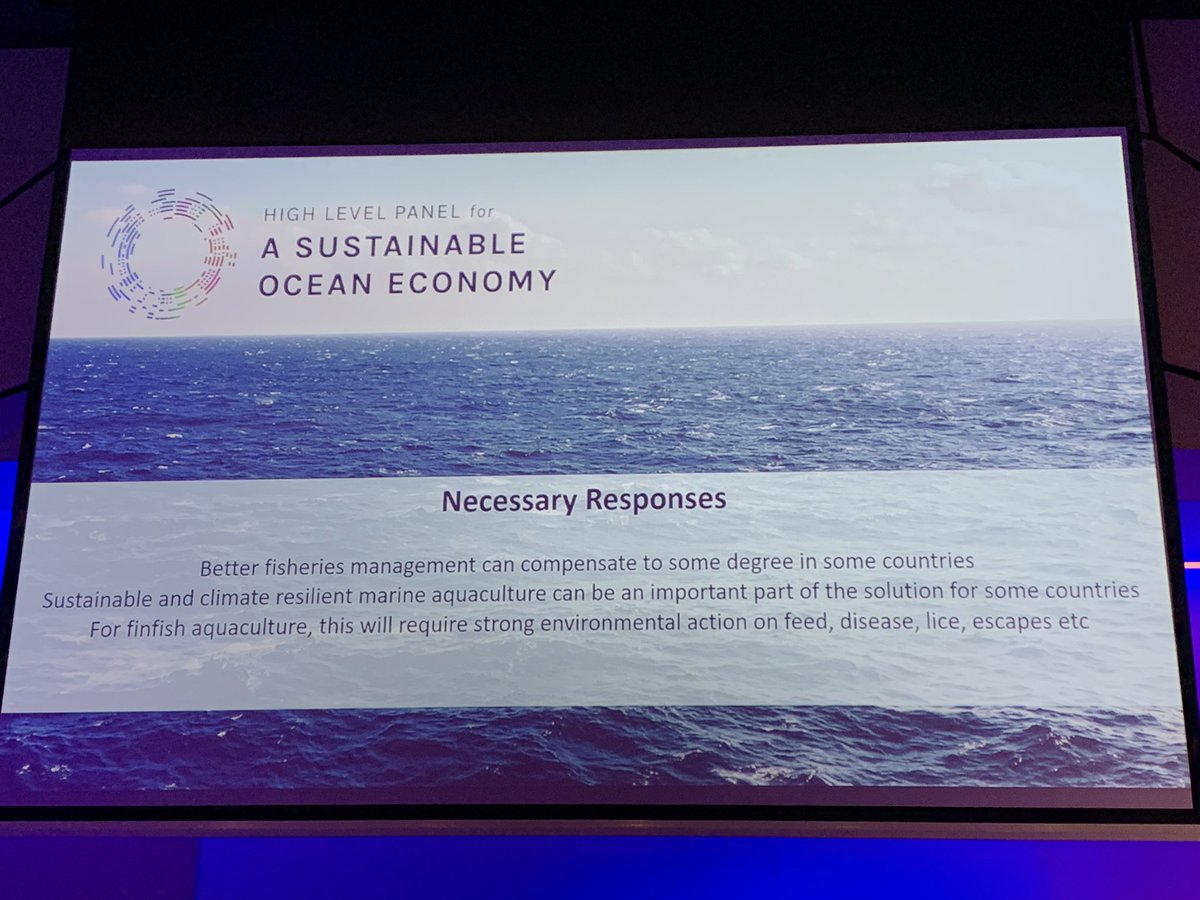 Many countries will need to boost aquaculture to make up for reduced stock of wild fish due to climate change. Sustainable aquatech is part of the solution. @VidarHelgesen at North Atlantic Seafood Forum