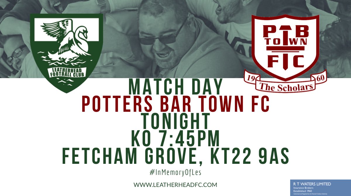 LeatherheadFC's tweet photo. MATCH DAY
Tonight we host @pbtfc
In memory of fellow supporter and friend Les Benjamin, we will be holding a minutes silence before kick off & then on the 46th minute we invite you to join the club in a round of applause
#INMEMORYOFLES
#COYTπ #GREENARMY #ISTHMIANLEAGUE https://t.co/SmGadHbXBH