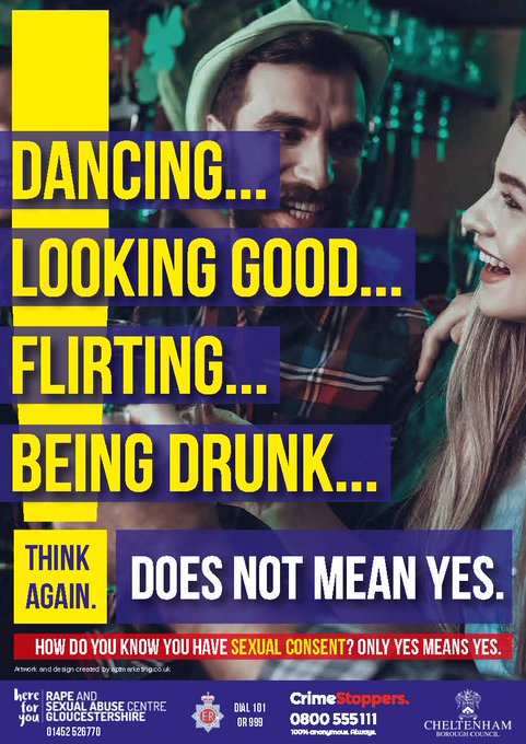 CBCLicensing's tweet photo. Do you know what sexual violence or sexual #harassment is? Do you know where to get help? #TheFestival #CheltenhamFestival

@Glos_OPCC @Glos_Police @CheltenhamRaces @CheltenhamBC @glosrasac https://t.co/oyB5dMMYVD