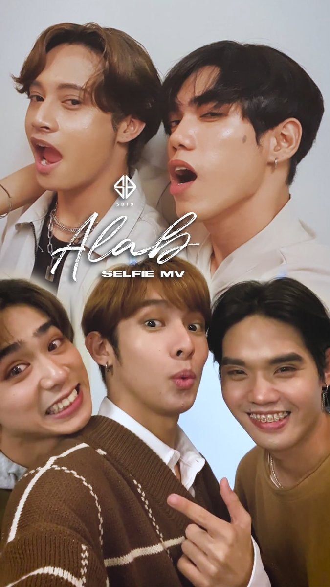SB19Official's tweet photo. Patuloy ang achievements nA’TIN! 🔥
Let us celebrate this while watching ALAB “Selfie MV” version shot on our mobile phones~ 

We hope na ma-enjoy niyo! ♥

https://t.co/LgbgPv1iYv

#SB19 #SB19_JOSH #SB19_SEJUN #SB19_STELL #SB19_KEN #SB19_JUSTIN https://t.co/osHkTvPkB5