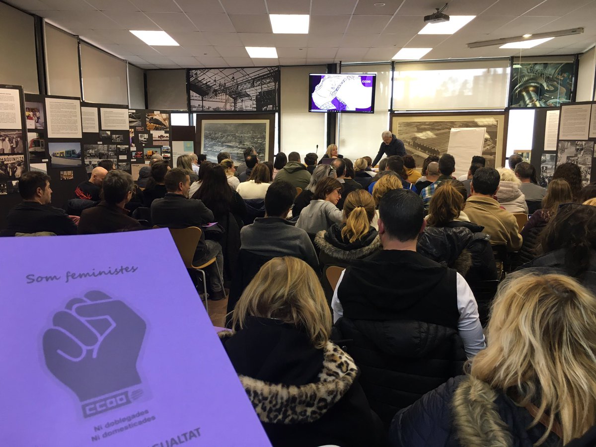 ccooalstom's tweet photo. Avui participem a la jornada “Bretxa salarial i registre salarial” al museu la Maquinista de @FMaquinista @FICCOOCat #8M #CCOODenúnciaiAcció https://t.co/fcolr3Tx91