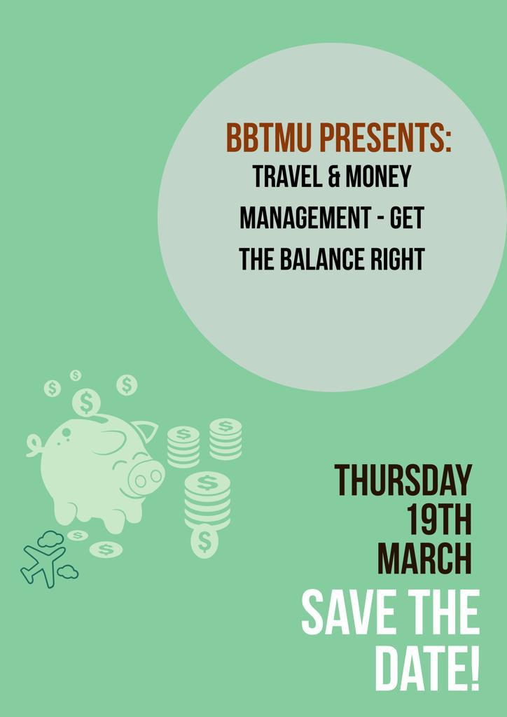 BBTravelMeetUp's tweet photo. LONDON, SAVE THE DATE!
BBTMU Present... “Travel & Money Management: Get The Balance Right”
⏰: 19th March
✈️: BBTMU Workshop
📍: Central LDN, TBC
Learn how to travel more & save effectively with a variety of games, workshops & discussions!
#BBTMU https://t.co/rsnrjctDiq