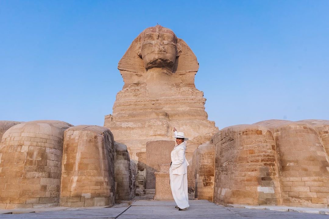 IAmSteveHarvey's tweet photo. Great Sphinx of Giza #MarjorieHarvey https://t.co/1Md3rH274U