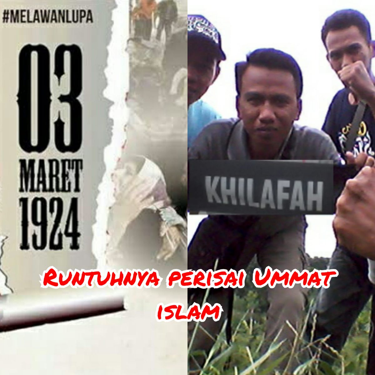 KangPay5's tweet photo. Khilafah, the missing piece of Islam
 >> #Remember3rdMarch1924 <<
 #WeNeedKhilafah . #KhilafahMelindungiMuslim
#FBES

@mediasiar https://t.co/oJyD5Z8fIF