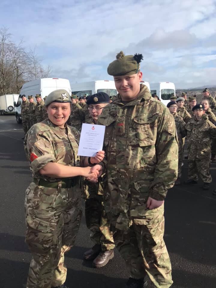 SQArmyCadets's tweet photo. (1/3)An incredible weekend of achievements for the Detachment. Congrats to Cadets Ben Preston, Luke Gordon &amp; Chloe Almond on the presentation of their Basic Training Certificates. 
#maximisingpotential 
@ArmyCadetsUK @LBCadet @ArmyCadetsScot
#southqueensferry #queensferry https://t.co/Z0SjjCb5ur