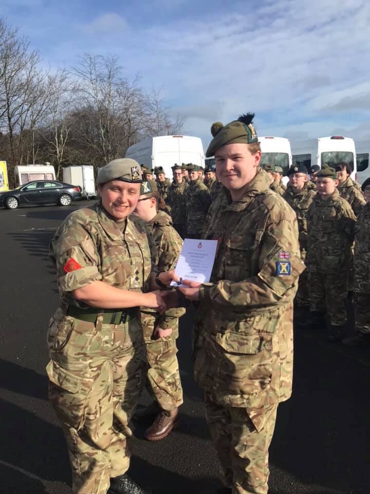 SQArmyCadets's tweet photo. (2/3)Two Star Army Profficiency Certificates were also presented to Cadets Jay Hunter &amp; Wyatt Paterson morning plus Lance Corporal Tyler Noble. Their next step is learning to become junior cadet instructors #maximisingpotential 
@ArmyCadetsUK @LBCadet @ArmyCadetsScot
#queensferry https://t.co/CPjiQ2WYE1