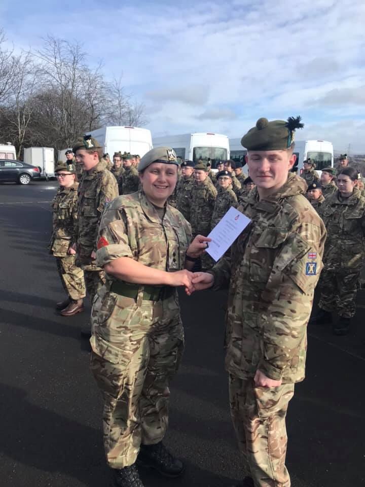 SQArmyCadets's tweet photo. (2/3)Two Star Army Profficiency Certificates were also presented to Cadets Jay Hunter &amp; Wyatt Paterson morning plus Lance Corporal Tyler Noble. Their next step is learning to become junior cadet instructors #maximisingpotential 
@ArmyCadetsUK @LBCadet @ArmyCadetsScot
#queensferry https://t.co/CPjiQ2WYE1