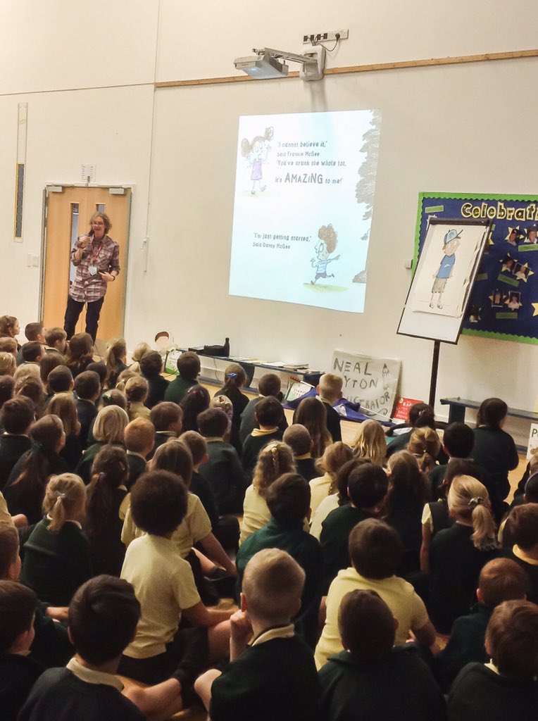 LaytonNeal's tweet photo. Great start to #worldbookweek with 500+ children packed into a school hall! Thanks @lindfieldpri for a fun and engaging day.
#planetfullofplastic #dannymcgeedrinksthesea
@wrenandrookbook
@HachetteKids https://t.co/P5FhSxTkK1