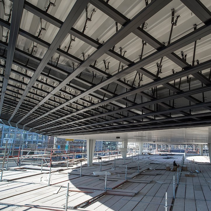 Another Car Park soffit constructed with Protektor C3 Coated Grid for use in Semi Exposed areas. C5M Profiles and accessories also available from stock. Contact us on 01562 515200 for details.#protektor