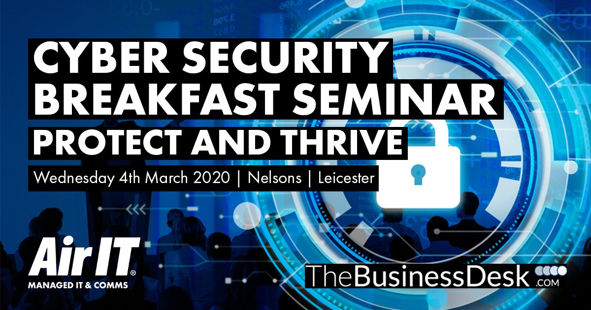 AirSecUK's tweet photo. Last chance to register for our exclusive event with @Nelsons_Law and @attcyber, taking place tomorrow! We're sharing the latest updates in the #cybersecurity landscape and how it can affect the success of your business. Book today 👉  https://t.co/AaoaqPznOb https://t.co/EhHWfj645Y