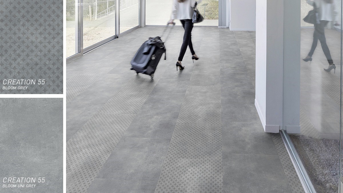 GerflorUK's tweet photo. When #asphalt meets #concrete - discover the new "Bloom" design, from our new Creation 55 collection! #flooringsolutions #myReference - https://t.co/BYenjlCOE3 https://t.co/VqFhHKo20g