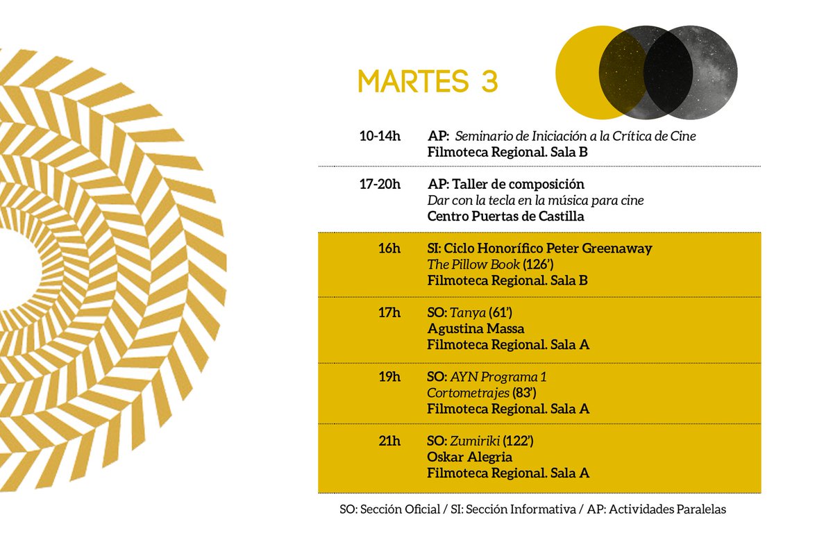 festivalibaff's tweet photo. ¡Aquí tenéis la programación para hoy!
#IBAFFXI #FestivalIBAFF #festivaldecine #murciasemueve #murciadecine #educarconcine https://t.co/M0PevsQ2cC