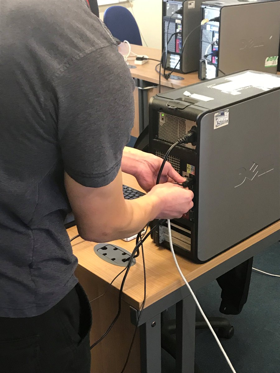 solveway's tweet photo. #techtuesday our Level 4 Network Engineers are busy building a local area network in class #teambuilding #apprenticeships #Careers #ncw20 #solveway https://t.co/XH2UrIWCFH