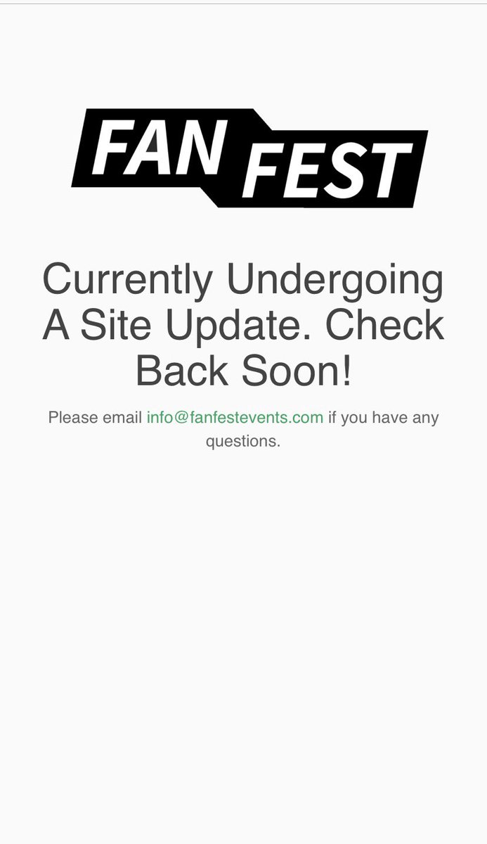Blckcatlover's tweet photo. It is a site update, alright #fanfestevents #scamfest #fraudfest https://t.co/7kARQ0kKT8