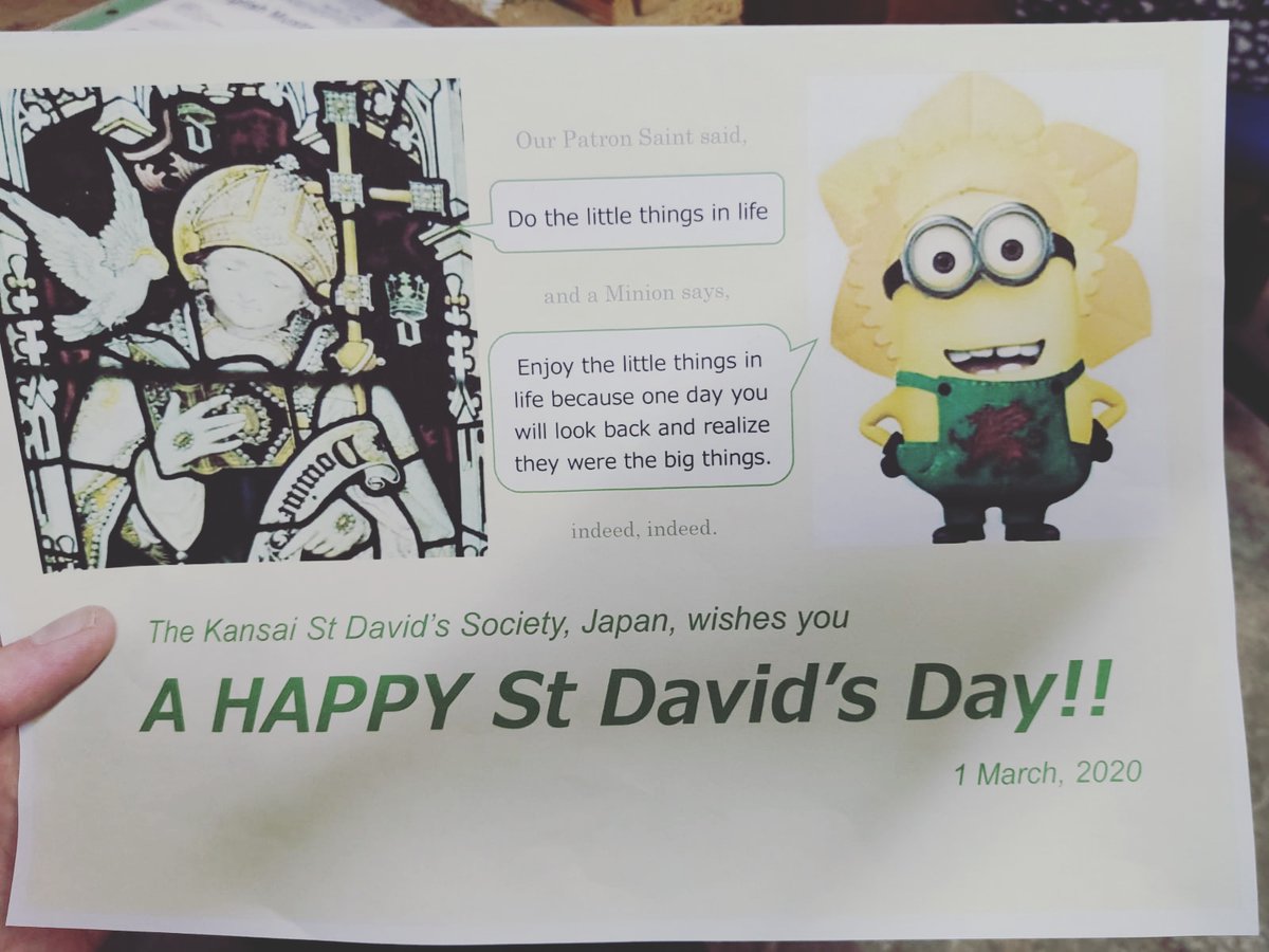 WelshLadyJams's tweet photo. I hope everyone had a lovely weekend and a great St David's Day! Here's a lovely message we recieved from our friends in Japan 😁 https://t.co/9U5aCGhWuk