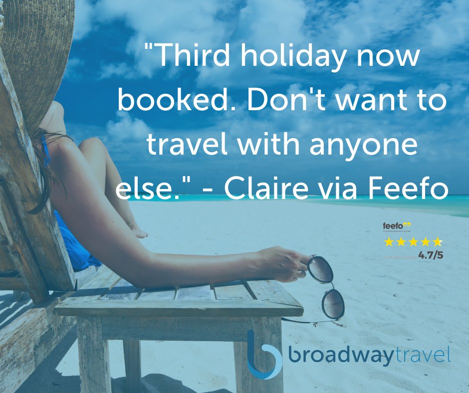 Look at this outstanding review from one of our returning customers😲!

Thanks to our dedicated team, exclusive offers and personalised experience, Claire ONLY books with us✈️