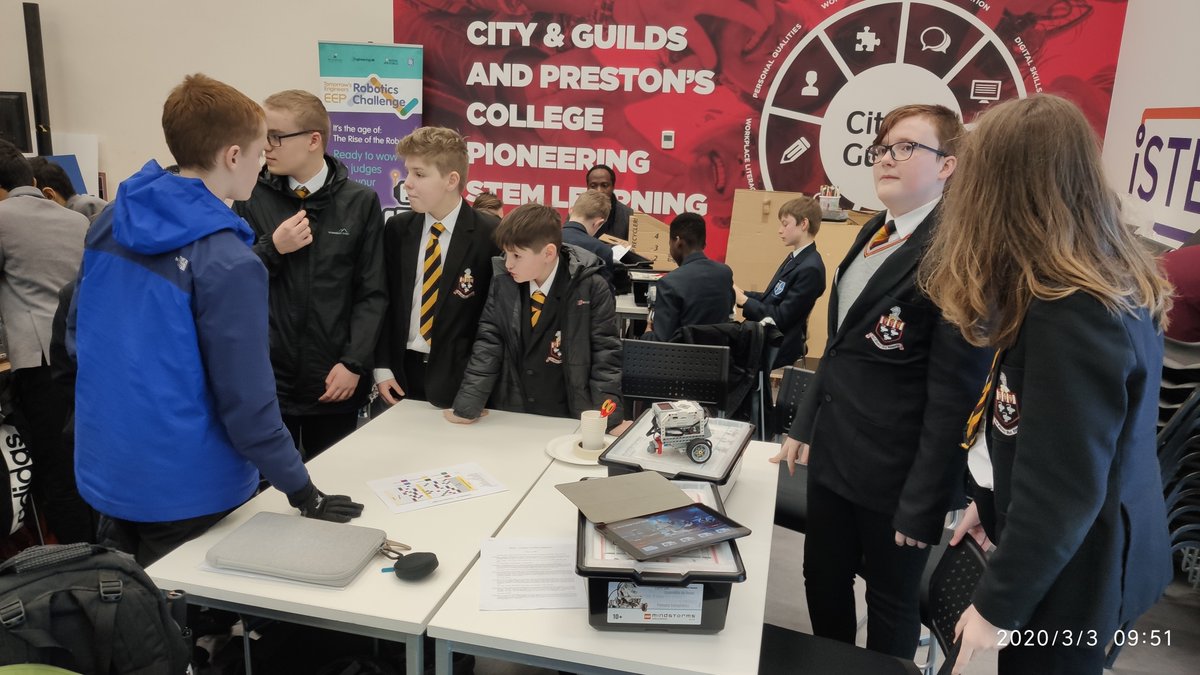 ComputingHuGS's tweet image. It's the Tomorrows Engineers Robotics Challenge today Prestons College, hosted by @STEMFirst