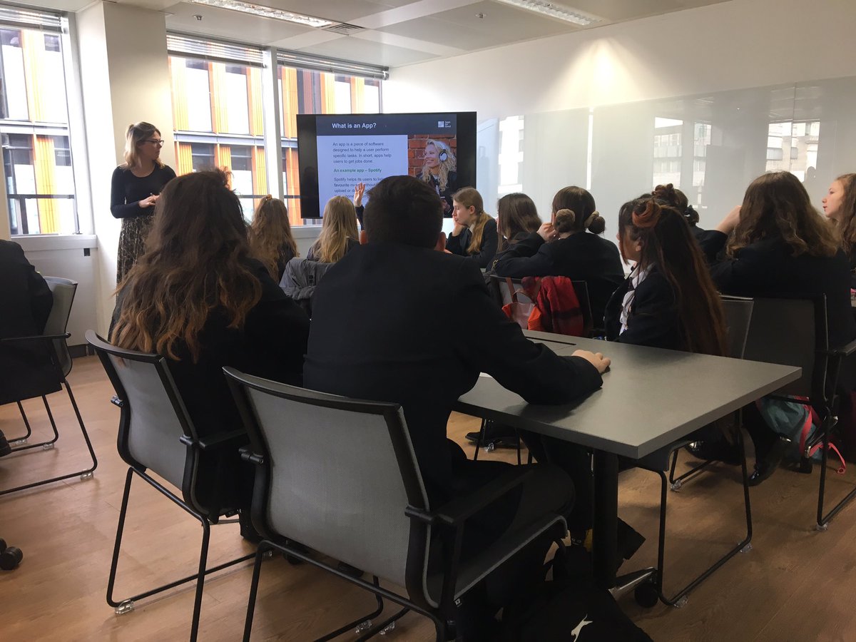 As part of National Careers Week 25 Year 9 students are at EPAM today working with @appsforgood for design and create an app #nationalcareerweek