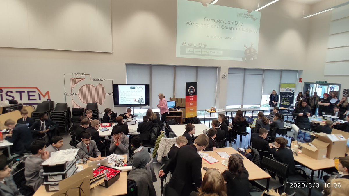 ComputingHuGS's tweet image. It's the Tomorrows Engineers Robotics Challenge today Prestons College, hosted by @STEMFirst