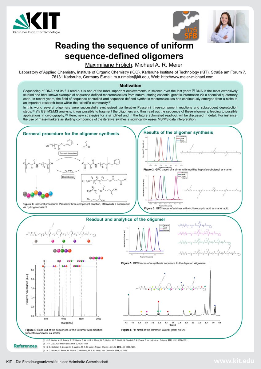 MaxiFroelich's tweet photo. I'm excited to be part of the #RSCPoster2020  community. Take a look to my Poster: Reading the sequence of uniform sequence-defined oligomers! #DataStorage #encryption  #RSCPoster #RSCChemBio #RSCOrg 
@sfb1176 @AK_Meier https://t.co/WY4s3aE6fD