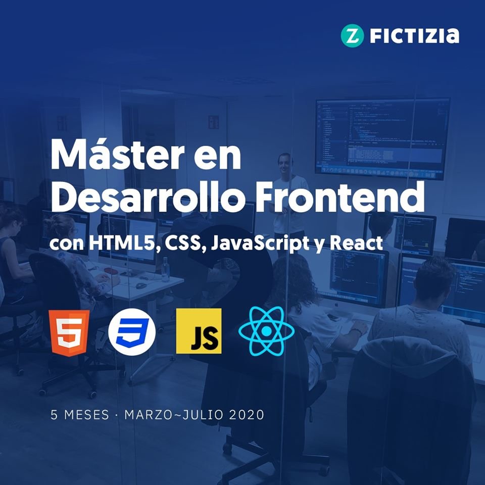 TLcursos's tweet photo. Nuevo Máster en desarrollo Frontend de @fictiziaescuela https://t.co/891JdS2473

Serán 5 meses (marzo-julio) de formación presencial en nuestras instalaciones de Madrid donde aprenderás  las últimas técnicas para trabajar con HTML5, CSS, JS y React.

LXV de 19:00 a 22:00 https://t.co/PJdqxMwqzy
