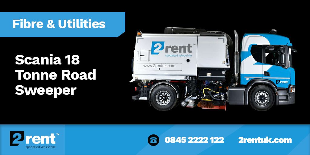 The Smartlink enabled Scania 18 Tonne Road Sweeper includes additional features such as a Simultaneous Sweep, Variabrush and Supawash.

Get in touch >> 0845 2222 122
https://2rentuk. com/what-we-do/utilities/scania-18-tonneroad-sweeper/

#Fibre  #Telecoms  #GPR  #Innovation